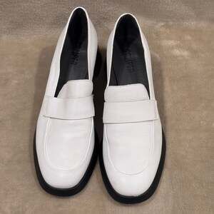 Camper Trisha Heeled Loafers White Leather SIZE 39